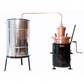 Overturn distilling pot still 40 liters with hand stirrer