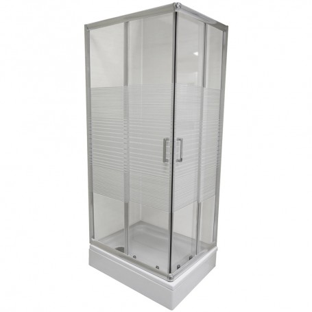 Set - Ibiza 80120 rectangular shower cabin with tub