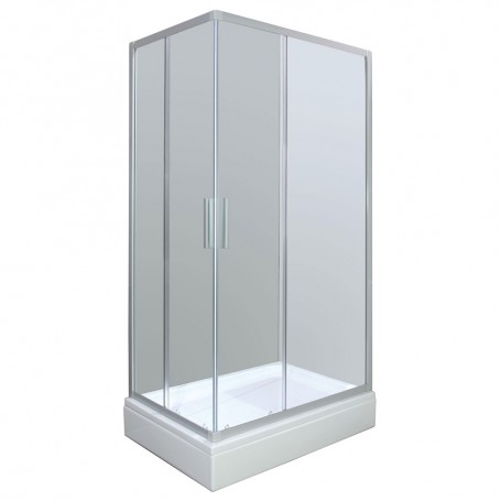 Set - Smart 7090 rectangle shower cabin with tub