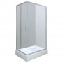 Set - Smart 80120 rectangle shower cabin with tub