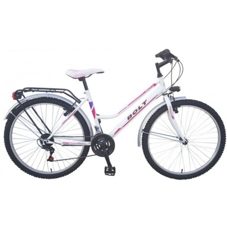 Bicikl Dinamic Bolt 21-br-grip,ženski,26",ctb oprema,bijelo-ružičasti - C