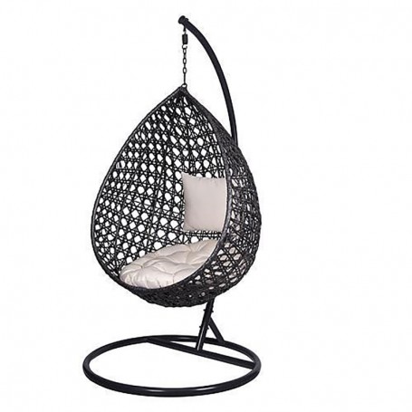Jakarta rattan hanging seat, up to 150 kg with cushion