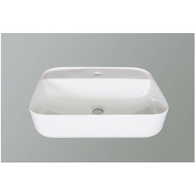 Delilah surface-mounted ceramic washbasin 505x405x140 mm