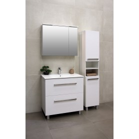 Sara 80 top bathroom cabinet white gloss