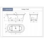Prestige freestanding bathtub 175x85cm