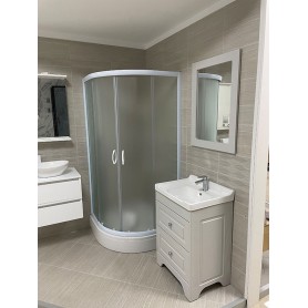 Romantic 80 low gray lower bathroom cabinet