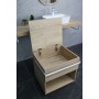 Atlas W - lower bathroom cabinet with wheeled caliph oak