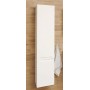 Elegant side bathromm cabinet white gloss