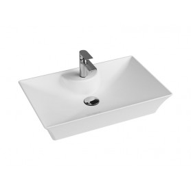 Arianna surface-mounted ceramic washbasin white 650x420x130 mm