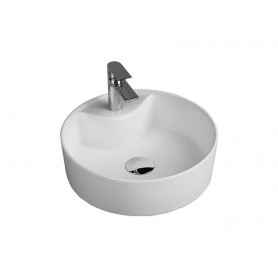 Noor surface-mounted ceramic washbasin white D420x120 mm