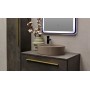 Destiny surface-mounted ceramic washbasin taupe D420X120 mm