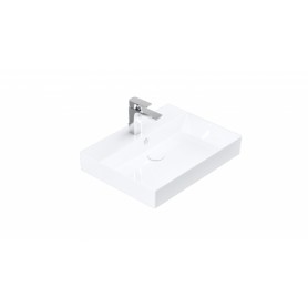 Olivia surface-mounted ceramic washbasin white 600x455x100 mm