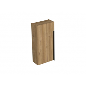 Sharp side modular bathroom cabinet oak natural black handle
