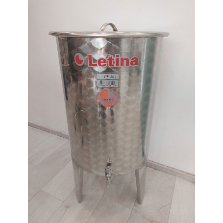 Stainless steel tank with floating lid 50l