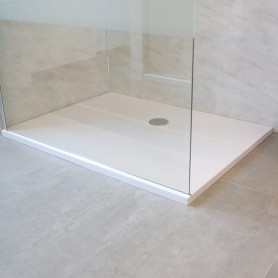 Bold Lux 80 KV mineralsolid shower bath white glossy