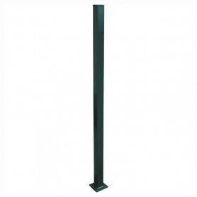 Post for panel fence 1250 mm (5x5 cm) with accesorries - green E