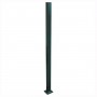 Post for panel fence 1250 mm (5x5 cm) with accesorries - green E