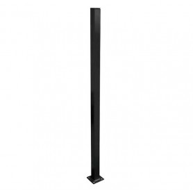 Post for panel fence 2050 mm (5x5 cm) with accessories - anthracite E