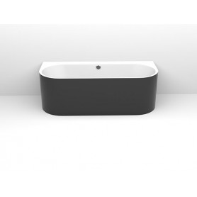 Neat Wall Black matte freestanding bathtub 180x75cm