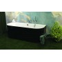 Neat Wall Black matte freestanding bathtub 180x75cm