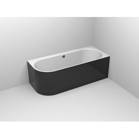 Neat Right Black matte freestanding bathtub 170x75cm