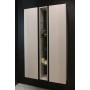 Side folding bathroom cabinet Miracle 170 cashmere black handle