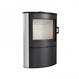 Freestanding fireplace Koza AB/S/2/tile/white