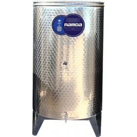 Stainless steel vessel EZVK-1000L for wine, 2x taps 1",1x 3/8"