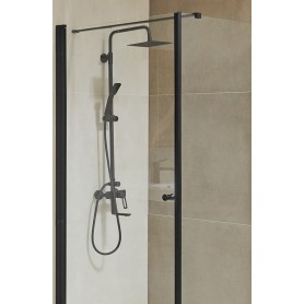 Intenso Black shower set with mixer