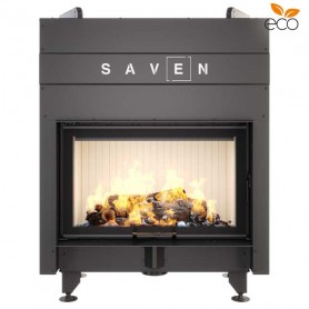 Fireplace insert G/SAVEN Energy Up 80x50 (17,0 kW) ECO - white chamotes