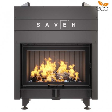 Fireplace insert G/SAVEN Energy Up 80x50 (17,0 kW) ECO - black chamotes