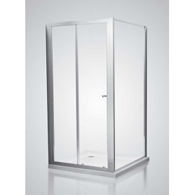 Domino rectangular shower cabin 2V 130x90cm BM 6mm EF