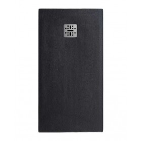 Bold S black 80140 mineralsolid shower bath 800x1400x30mm