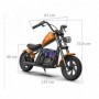 HYPER GOGO Cruiser 12 Plus električni motocikl za djecu - crni