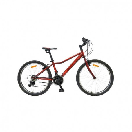 Bicikl Spring-Cortina 24, shimano 21 brzina, revo-shift, saccon/v-brake, crveni ženski, veličina S