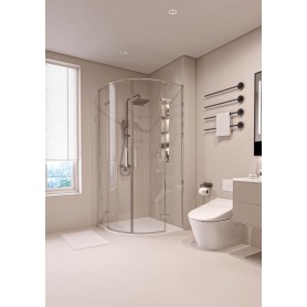 TK Parla 80PK black polukružna tuš kabina 80X80X195 cm