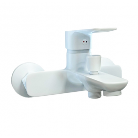 Imola white bathtub mixer