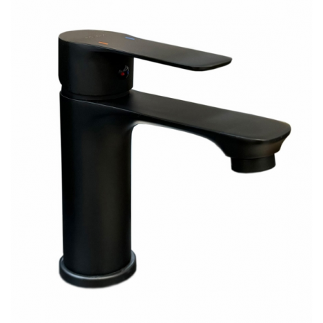 Imola black washbasin mixer