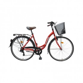 Bicikl Spring Giulia 7/br-shim/TY-22,ženski košara,28"crveno crni - C