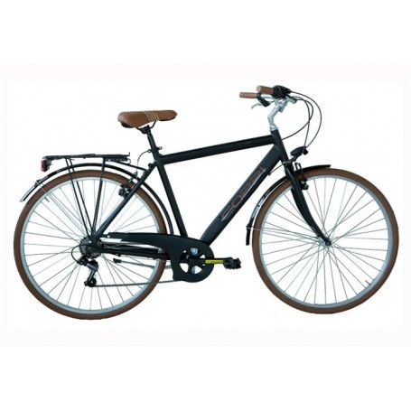 Bicikl Coppi-Amalfi 6/br-shim/ty-21, revoshift, aluminijski okvir, muški, 28" crno smeđi