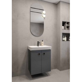 LIT 50 bathroom base cabinet in graphite gray