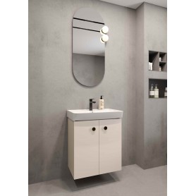 LIT 60 bathroom base cabinet with cashmere decor
