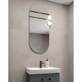 LIT oval mirror with lighting 45x105 cm