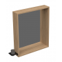 LATERAL mirror with LED lamp natural oak