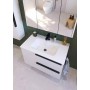 LATERAL 70 white gloss bathroom vanity unit