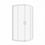 TK RAPIDO 80PK chrome semicircular shower cabin 80x80x195cm