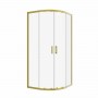 TK RAPIDO 80PK brushed gold polukružna tuš kabina 80x80x195cm