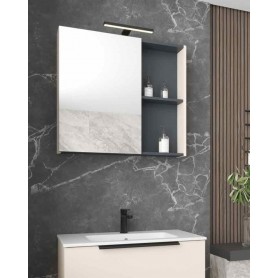 BIT 80 upper bathroom cabinet with cashmere decor