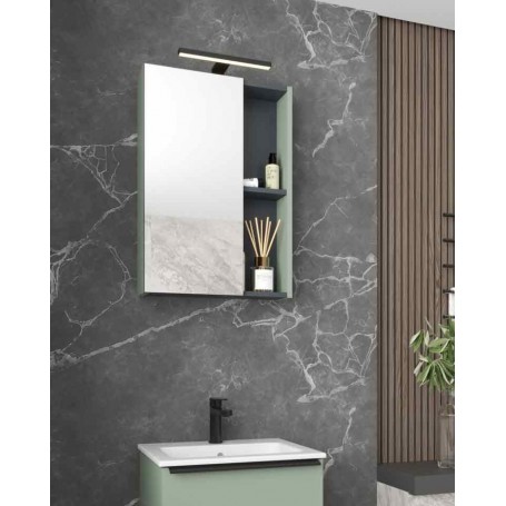 BIT 50 gornji kupaonski ormarić s dekorom eukaliptus zelena