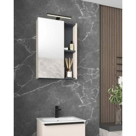 BIT 50 upper bathroom cabinet with cashmere decor